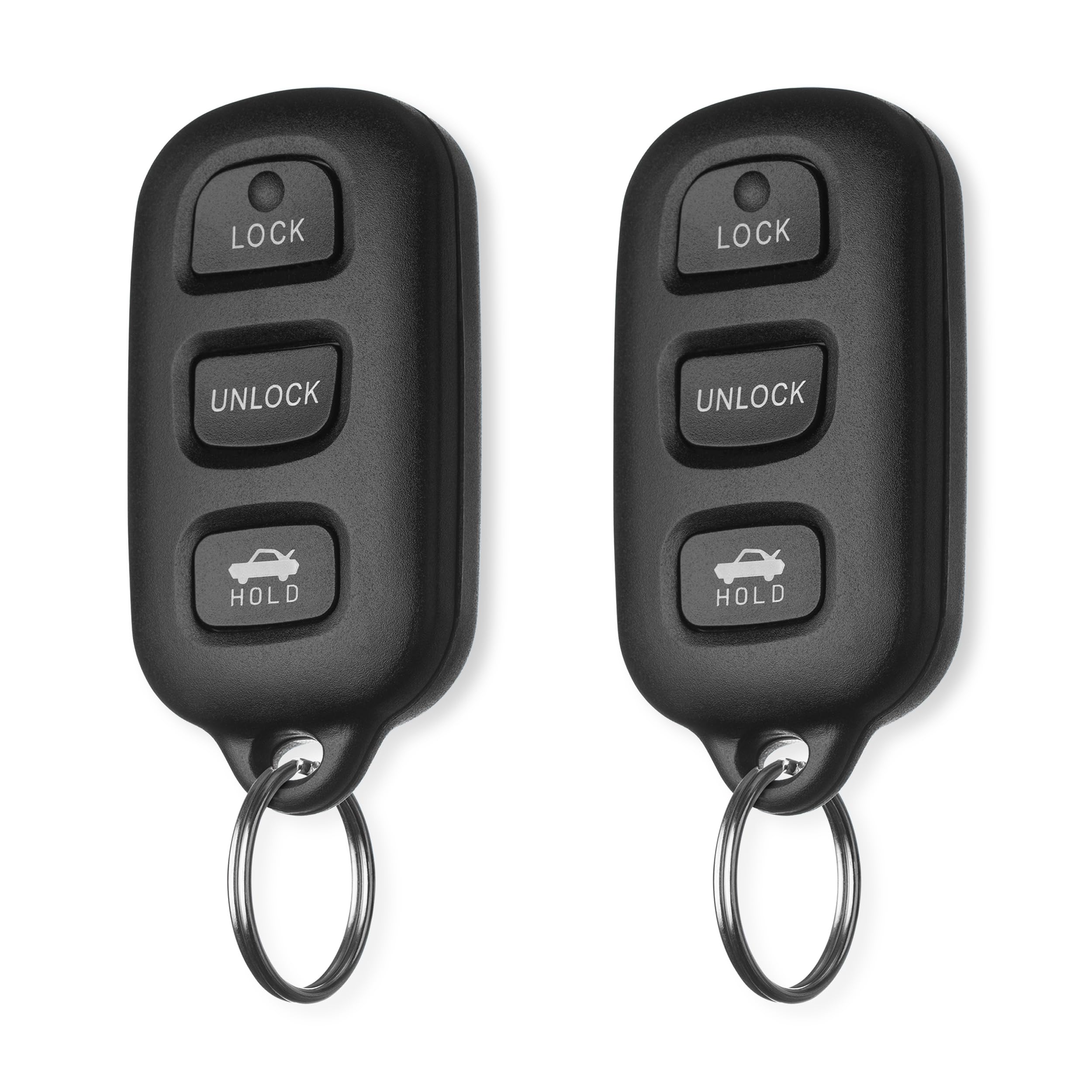 FOBTEK Key Fob Keyless Entry Remote for Toyota Camry Solara Matrix Replacement for GQ43VT14T, 89742-AA030 (3-Button)